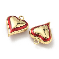Brass Enamel Pendants&nbsp;KK-C252-08G-B
