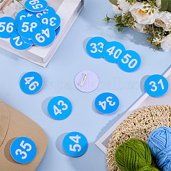 1 Set Round ABS Plastic Number 31~60 Brooches Sets&nbsp;JEWB-OC0001-02C