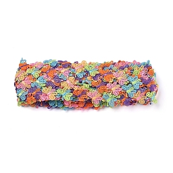 ポリエステルレーストリム  刺繍トリムリボン  縫製や工芸品の装飾用  蝶  カラフル  1インチ（25mm）  15ヤード/カード&nbsp;OCOR-WH0032-67A