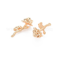 Brass Birth Flower Connector Charms&nbsp;KK-S364-232