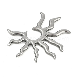 304ステンレススチールカボション  太陽  ステンレス鋼色  29.5x33x2mm&nbsp;STAS-A105-02P