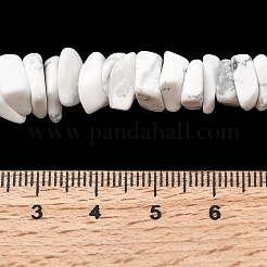 天然石ハウライトビーズ連売り  ナゲット  8~17.5x7~14x2~5mm  穴：0.8mm  15.55~15.94''（39.5~40.5センチメートル）&nbsp;G-A285-A12-01