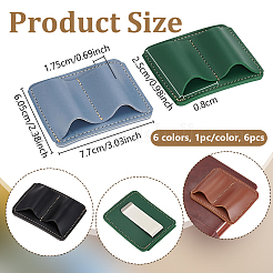6Pcs 6 Colros PU Leather Pen Pencil Holder Clip&nbsp;AJEW-OC0016-55
