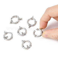 変色しにくい304ステンレススチール製スプリングリング留め具  ステンレス鋼色  17x3mm  穴：3mm&nbsp;STAS-R083-03