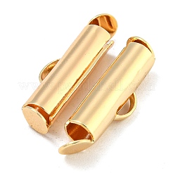 Brass Slide On End Clasp Tubes&nbsp;KK-N254-119G-02