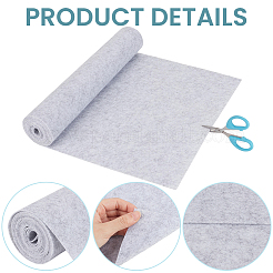 長方形のフェルト生地ロール  DIY工芸品  ライトグレー  400x1mm  3 m /ロール&nbsp;DIY-CY0003-96B
