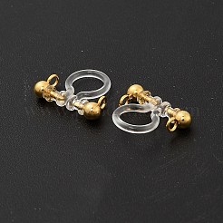 真鍮製クリップ式イヤリングパーツ  カドミウムフリー＆ニッケルフリー＆鉛フリー  U字型  18KGP本金メッキ  13x10.5x3mm  穴：1.5mm&nbsp;KK-C130-08G