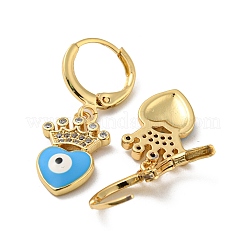Real 18K Gold Plated Brass Dangle Leverback Earrings&nbsp;EJEW-A033-08G-04