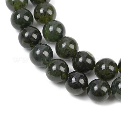 天然石翡翠ビーズ連売り  ラウンド  10~10.5mm  穴：1mm  約36~37個/連  14.84~15.28''（37.7~38.8センチメートル）&nbsp;G-H090-A01-10MM