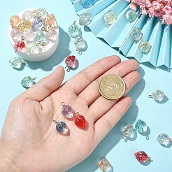 50Pcs Transparent Spray Painted Glass Pendants&nbsp;GLAA-CJ0002-23
