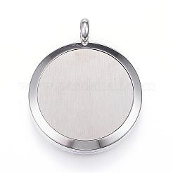 304 Stainless Steel Diffuser Locket Pendants&nbsp;STAS-D157-14