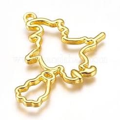 Halloween Zinc Alloy Open Back Bezel Pendants&nbsp;PALLOY-D199-22G