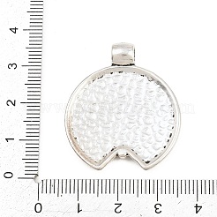 合金のチベット風チャーム  フラットラウンド型で螺旋模様のチャーム  アンティークシルバー  35x30x6mm  穴：3.5mm&nbsp;LS-AL-CBA1187-09B-AS