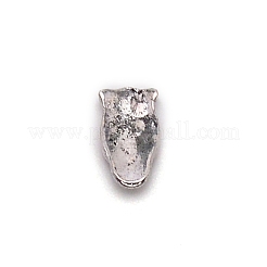 合金スカルカボション  ネイルアートの装飾の付属品  アンティークシルバー  9.5x5x2.4mm  100個/セット&nbsp;MRMJ-WH0071-98