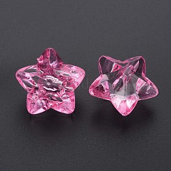 透明なアクリルビーズ  多面カット  スター  ミックスカラー  23x24x16mm  穴：3mm  約165個/500g&nbsp;MACR-S373-76-B