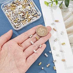 180セット6スタイル真鍮製ネジ留め金  ネックレス作り用  ミックスカラー  7~8x3.5~4mm  穴：0.7mm  約 30 セット/スタイル&nbsp;KK-NB0002-79