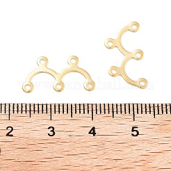 201 ステンレススチール レインボーシャンデリア コンポーネント リンク  18KGP本金メッキ  18x0.5mm  穴：1.2mm&nbsp;STAS-U012-01B-G