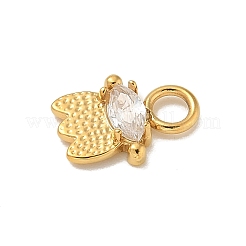 Ion Plating(IP) 304 Stainless Steel with Rhinestone Charms&nbsp;STAS-G351-17G-02