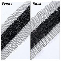 Polyester & Plastic Bead Gauze Lace Trim&nbsp;OCOR-WH20005-45A