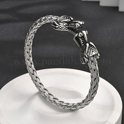 Viking 304 Stainless Steel Open Cuff Bangles for Men&nbsp;BJEW-U001-07M-AS