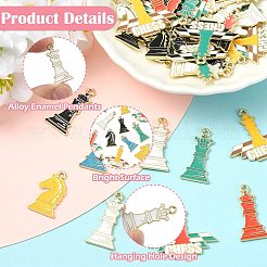 60Pcs Alloy Enamel Pendants&nbsp;FIND-CJC0027-12