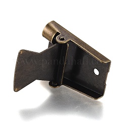 鉄のボロタイスライドクラスプ  ボロタイ作り用  アンティークブロンズ  23x20x8mm  穴：2.5x4.5mm  内径：2.5x12mm&nbsp;IFIN-F162-01B-AB