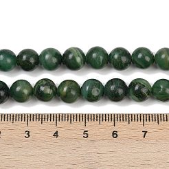 天然石アフリカンジェイドビーズ連売り  ラウンド  8~9mm  穴：1mm  約47個/連  38cm&nbsp;G-K091-8mm