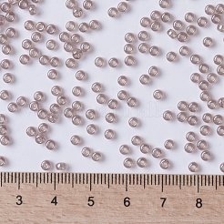 MIYUKIラウンドロカイユビーズ  日本製シードビーズ  8/0  （rr3512)透明赤面光沢  3mm  穴：1mm  約2111~2277個/50g&nbsp;SEED-X0055-RR3512