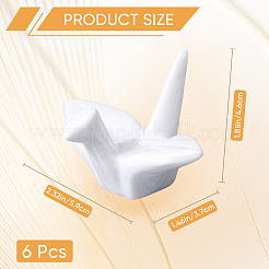 Paper Crane Ceramic Chopstick Stands&nbsp;DJEW-WH0058-12A