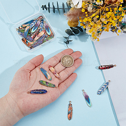 32Pcs 8 Colors Alloy Enamel Pendants&nbsp;FIND-GF0008-98