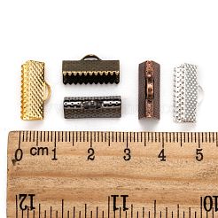 混合鉄リボンカシメエンドパーツ  ミックスカラー  16x8mm  穴：1mm  約345個/200g&nbsp;E183-M