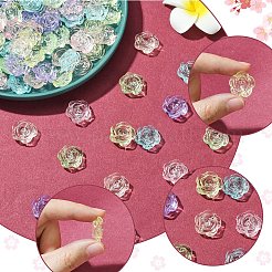 120Pcs 6 colors Transparent Acrylic Beads&nbsp;OACR-YW0002-33
