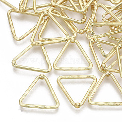 合金ペンダント  三角リング  ライトゴールド  18x18.5x1.5mm  穴：1.4mm&nbsp;PALLOY-S132-037C-G