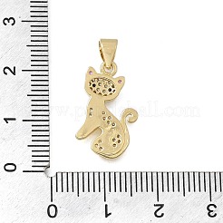 Brass Micro Pave Cubic Zirconia Pendants&nbsp;KK-D431-017G