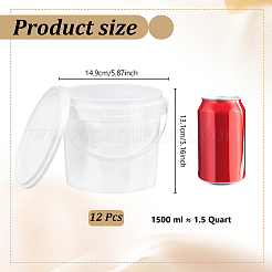 12Pcs Plastic Storage Bucket&nbsp;AJEW-TW0001-22C