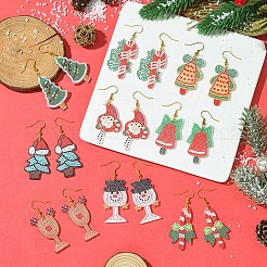 4Pcs Christmas Brass Dangle Earrings for Women&nbsp;EJEW-FS00055