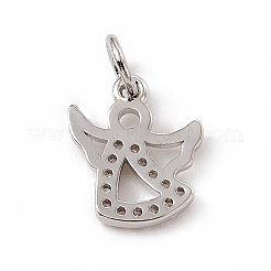 Brass Micro Pave Cubic Zirconia Charms&nbsp;ZIRC-F132-46P