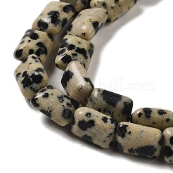 天然石ダルメシアンジャスパービーズ連売り  長方形  8~9x6.5~7x4mm  穴：0.8mm  約45個/連  15.16インチ（38.5cm）&nbsp;G-G085-A13-01