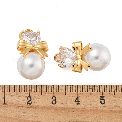 Brass Micro Pave Cubic Zirconia Pendants&nbsp;KK-U036-01G