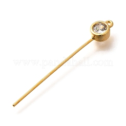 Brass Micro Pave Cubic Zirconia Pendant Bails&nbsp;KK-K294-06G