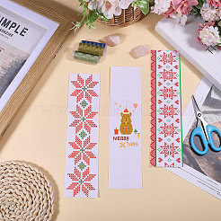 30Pcs Cotton Aida Cloth Bookmarks for Cross Stitch Making&nbsp;AJEW-GL0002-99C