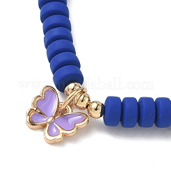 Butterfly Alloy Enamel Charm Bracelet for Teen Girl Women&nbsp;BJEW-JB06917