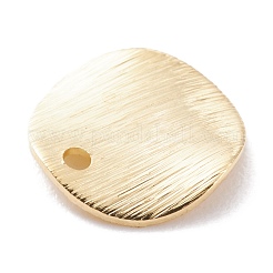 真鍮製チャーム  カドミウムフリー＆鉛フリー  フラットラウンド  24KGP本金メッキ  10x1mm  穴：1.2mm&nbsp;KK-Y003-47A-G