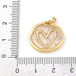 Transparent Epoxy Resin Brass Pendants&nbsp;KK-B163-01G-02
