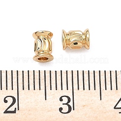 シェグレイスの真鍮ビーズ  カドミウムフリー＆ニッケルフリー＆鉛フリー  コラム  18KGP本金メッキ  5x4x4mm  穴：1.8mm&nbsp;XGRQ19282-311G
