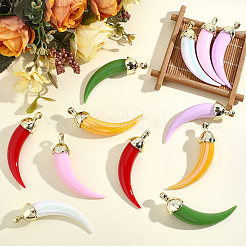 12Pcs 6 Colors Opaque Acrylic Big Pendants&nbsp;FIND-ME0003-97