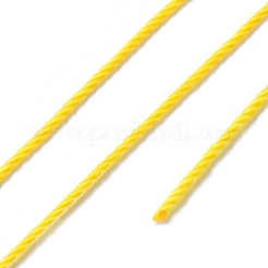 15本撚りの丸型ナイロン撚り紐  スプールで  ゴールド  1mm  約21.87ヤード（20m）/ロール&nbsp;NWIR-Q001-01A-02