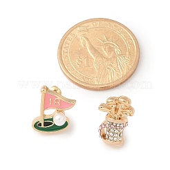 Brass Micro Pave Cubic Zirconia Stud Earrings&nbsp;EJEW-Z080-02G-01