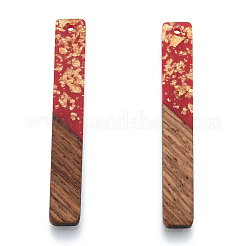 Opaque Resin & Walnut Wood Big Pendants&nbsp;RESI-N025-034-E04