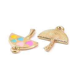 Umbrella with Heart Alloy Enamel Pendants&nbsp;ENAM-B044-02G